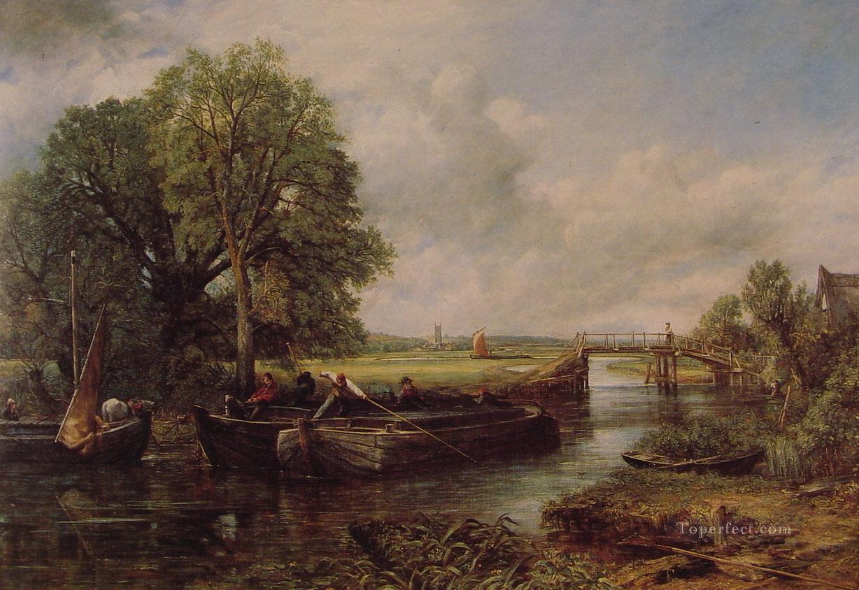 Una vista del Stour cerca de Dedham El romántico John Constable Pintura al óleo